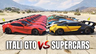 GTA 5 ONLINE - ITALI GTO VS SUPERCARS (WHICH IS FASTEST?)