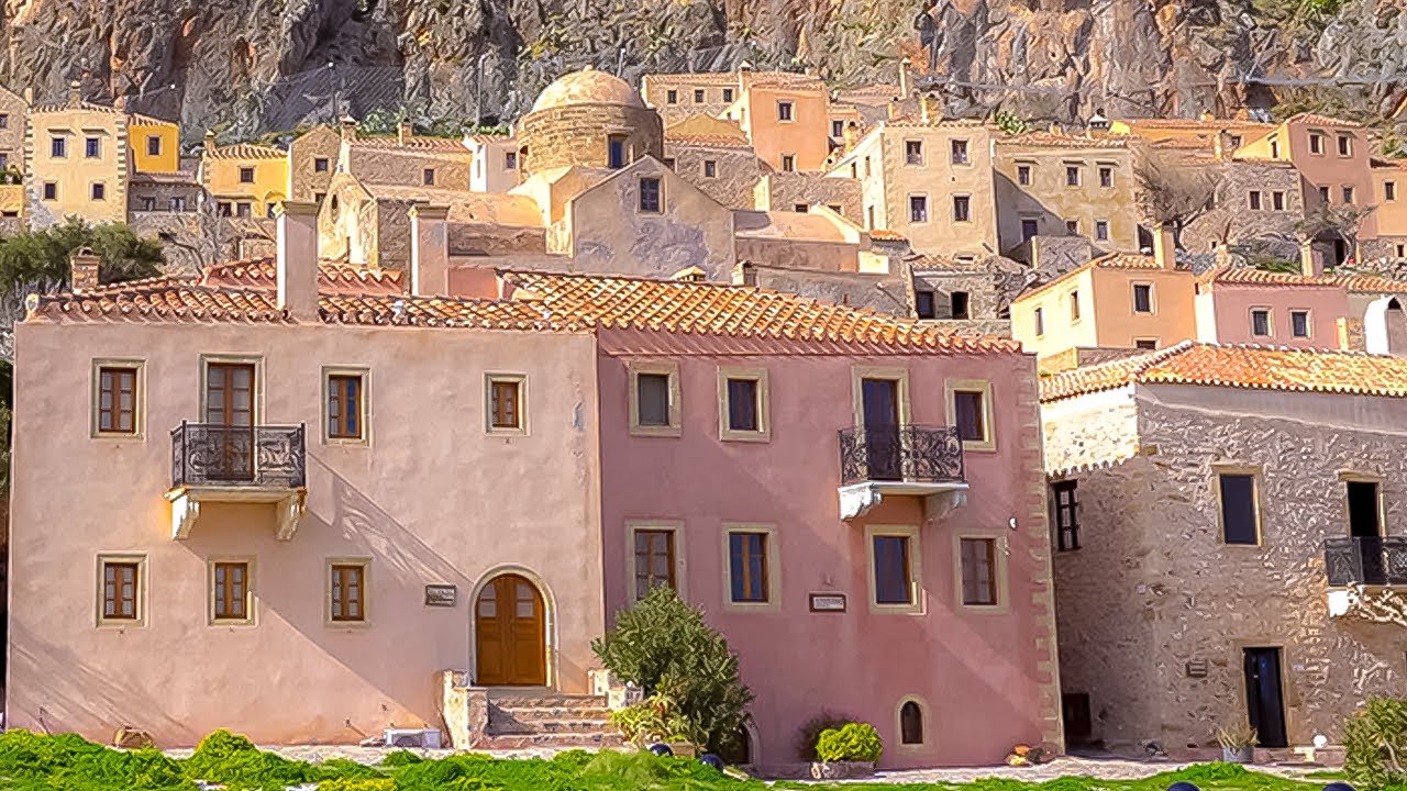 Stunning Seaside Medieval Town - Walking Tour 4K - Monemvasia, Greece