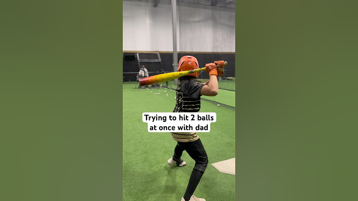 Trying to hit two baseballs at once with coach dad #mlb #baseball #baseballszn #sports