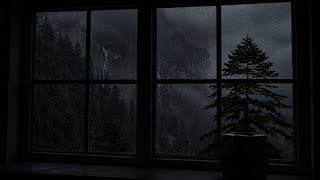 2 Hour Heavy Rain Sounds on window for deep Sleep