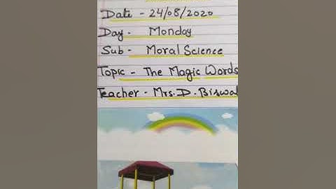 Moral Science Chapter 4 The Magic Words Part 2