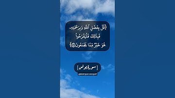 سورة يونس الآية ٥٧ و ٥٨ بصوت الشيخ محمد صديق المنشاوي