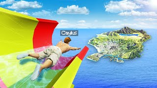 Jumping ENTIRE MAP From WATERSLIDE In GTA 5.. (Mods) screenshot 5