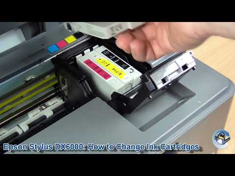 Video: Bagaimana cara mengganti tinta di Epson dx4400 saya?