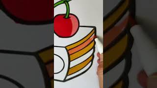 🧁 Adorable Kawaii Cake Coloring Page! Relaxing Coloring Fun #easy #fun #relaxing 🎨 #coloringpages