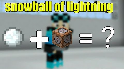 How to make a snowball of lightning tutorial no mods no addon