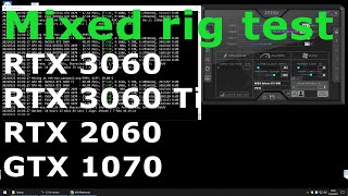 RTX 3060 in mixed crypto mining rig - 1070, 2060, 3060 Ti