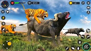 ultimate Tiger simulation 3d idle tiger vs animal attack on animals tiger simulator - gameplay screenshot 4