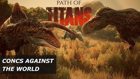 Terrorizing Gondwa as a Conca Pack - Path of Titans Concavenator Combat