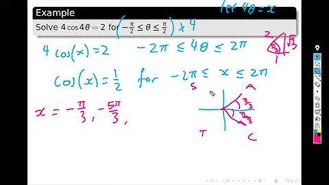 Trig equations with expanded domain example 2