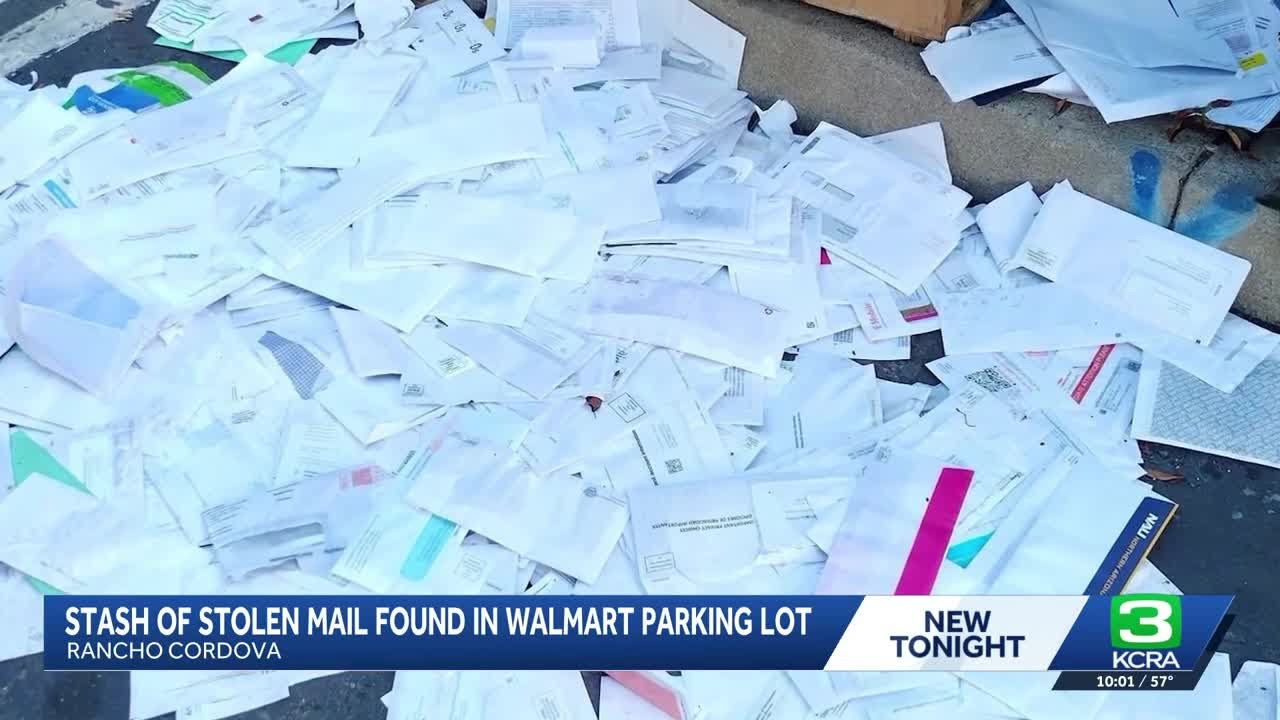 Stolen mail found in Rancho Cordova Walmart parking lot