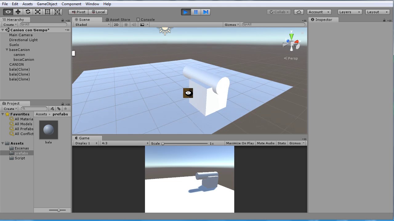 18 C# para Unity - Canion 03: AddForce y Destroy - YouTube
