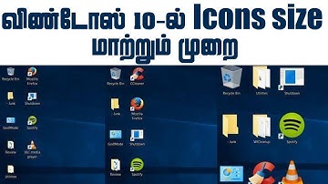 How to Change Desktop Icons Size in Windows 10 தமிழில்