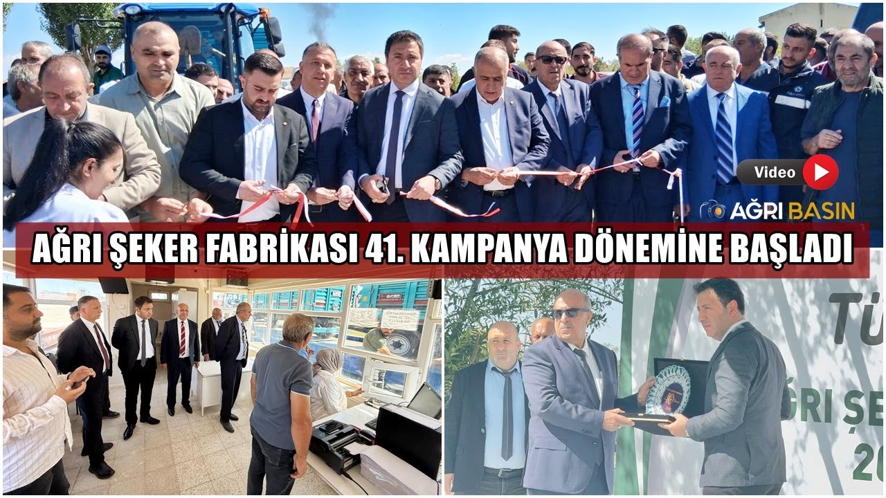 Ağrı şeker fabrikası 41. Kampanya dönemine başladı