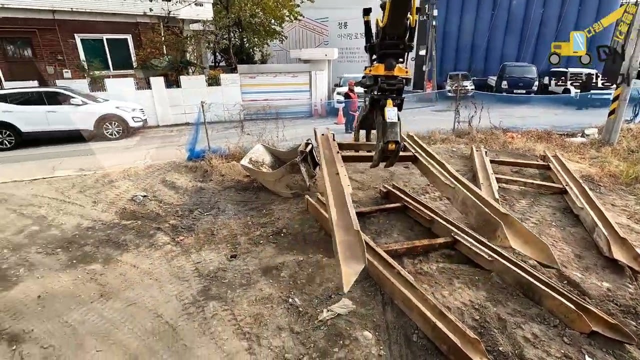 다원종합중기 / engcon X DNG파워그라플(집게) 활용 SK판넬 설치작업  (설정 고급 화질 1080p) engcon tiltrotator