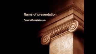 Ionic Capitals PowerPoint Template by PoweredTemplate.com