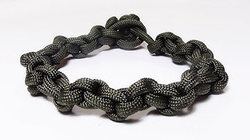Overhand Knot Chain Link Paracord Bracelet (Music Version)