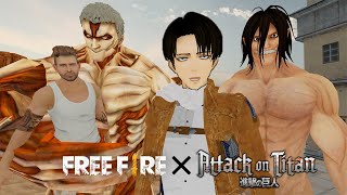 ATTACK ON TITAN IN FREE FIRE  هجوم العمالقة على فري فاير