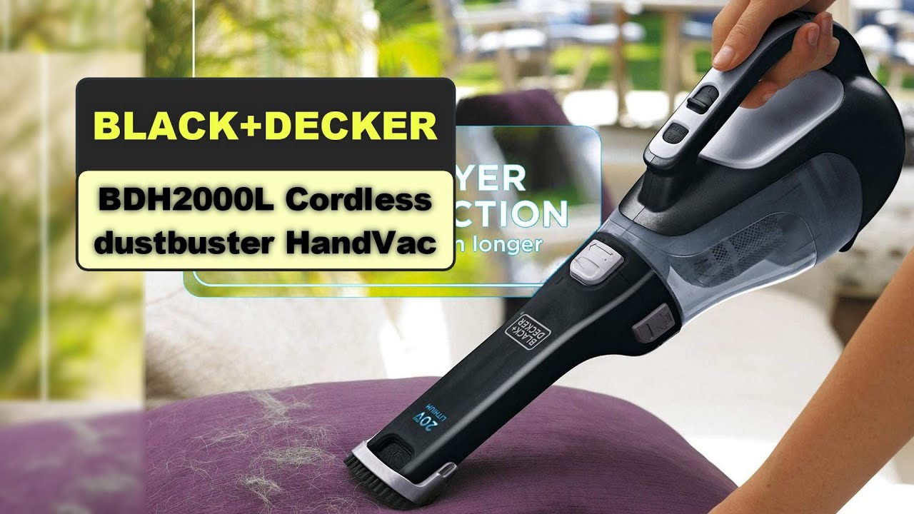 Black & Decker 20V Max Cordless Lithium Hand Vacuum Model BDH2000L