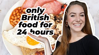 Eating BRITISH FOOD in London for 24 Hours 🇬🇧