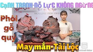 Nghệ Thuật Không Giới Hạn: Cá Xiêm Đôi chế tác trên chất Gỗ Trắc Đỏ Đen | Tượng Gỗ Đẹp