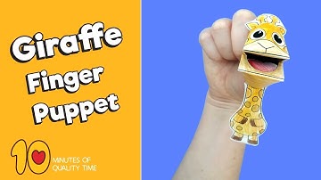 Giraffe Finger Puppet - Animal Activity for Kids