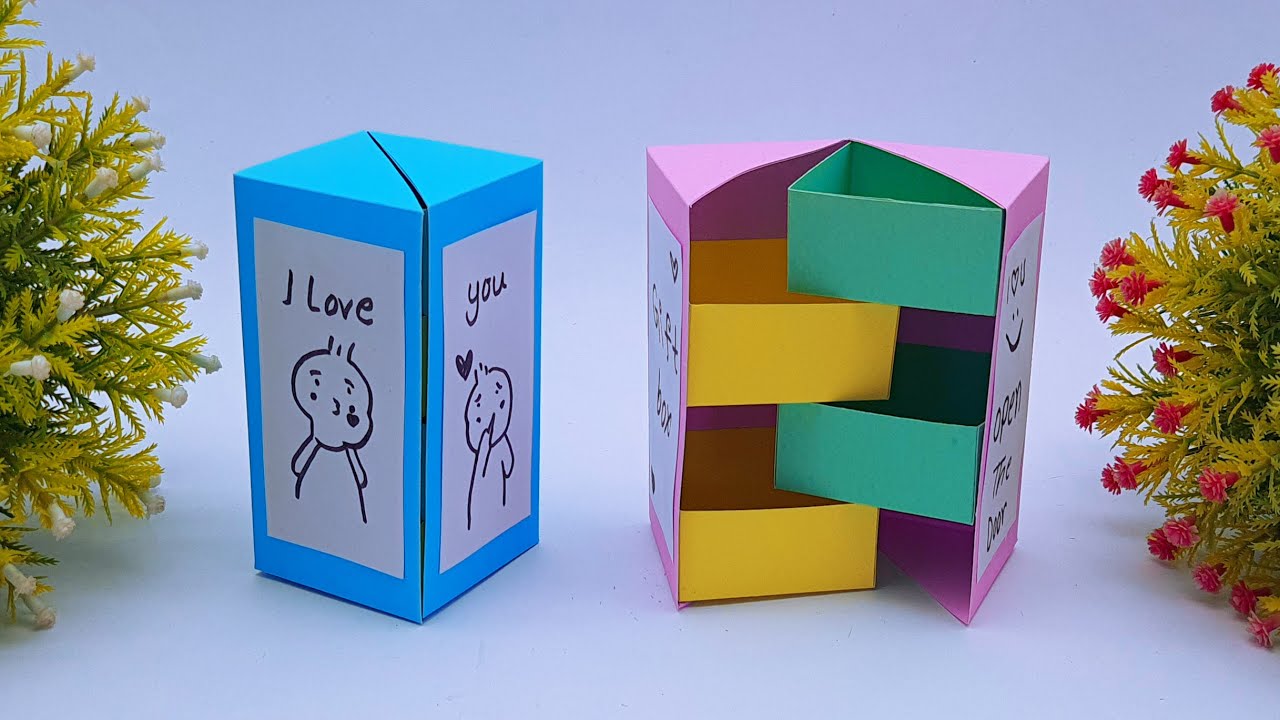 DIY Project Ideas | Origami Secret Box Making Tutorial | Handmade Paper ...