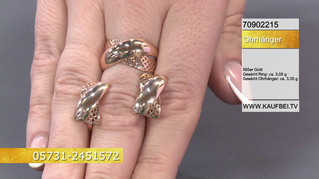 KaufBei.TV Schmuck Ohrringen aus Rotgold 585 70902215
