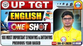 UP TGT English Classes 2026 | English: 100 Most Important | UP TGT English One Shot Class
