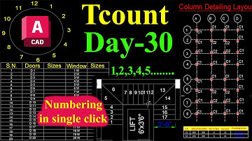 #30| AutoCAD| Tcount (TCO) Command in AutoCAD, Automatic Text Numbering in AutoCAD