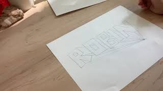 3D Name Project One Point Perspective Middle School Lesson