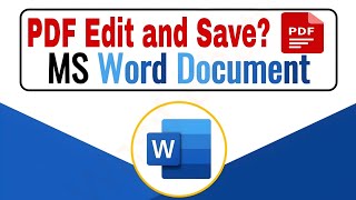 No Software PDF Edit || Ms Word PDF Edit Kaise kare?