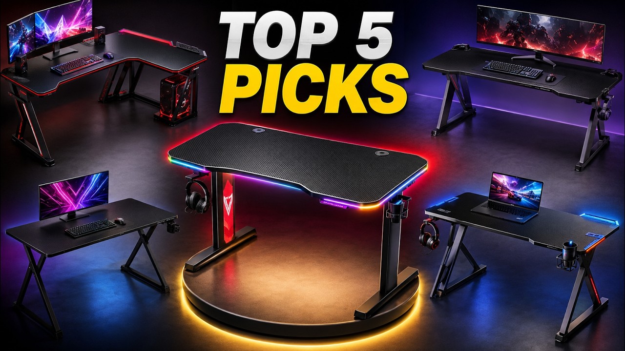 5 Best Gaming Desks 2025 | Top-Rated Gamer Setups on Amazon! - YouTube