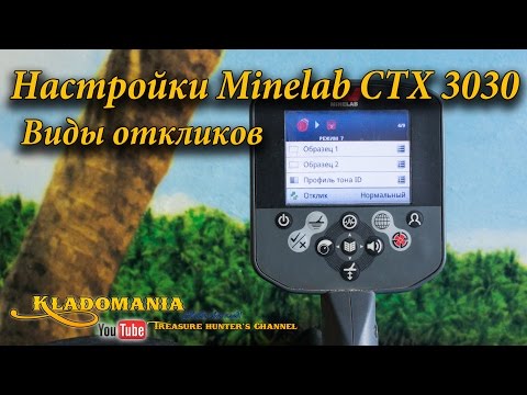 Настройки Minelab #CTX 3030 - Виды откликов