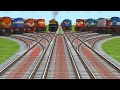 Ten Trains Crossing At Once On Indian Diamond Crossing || New Railroad Update Tracks