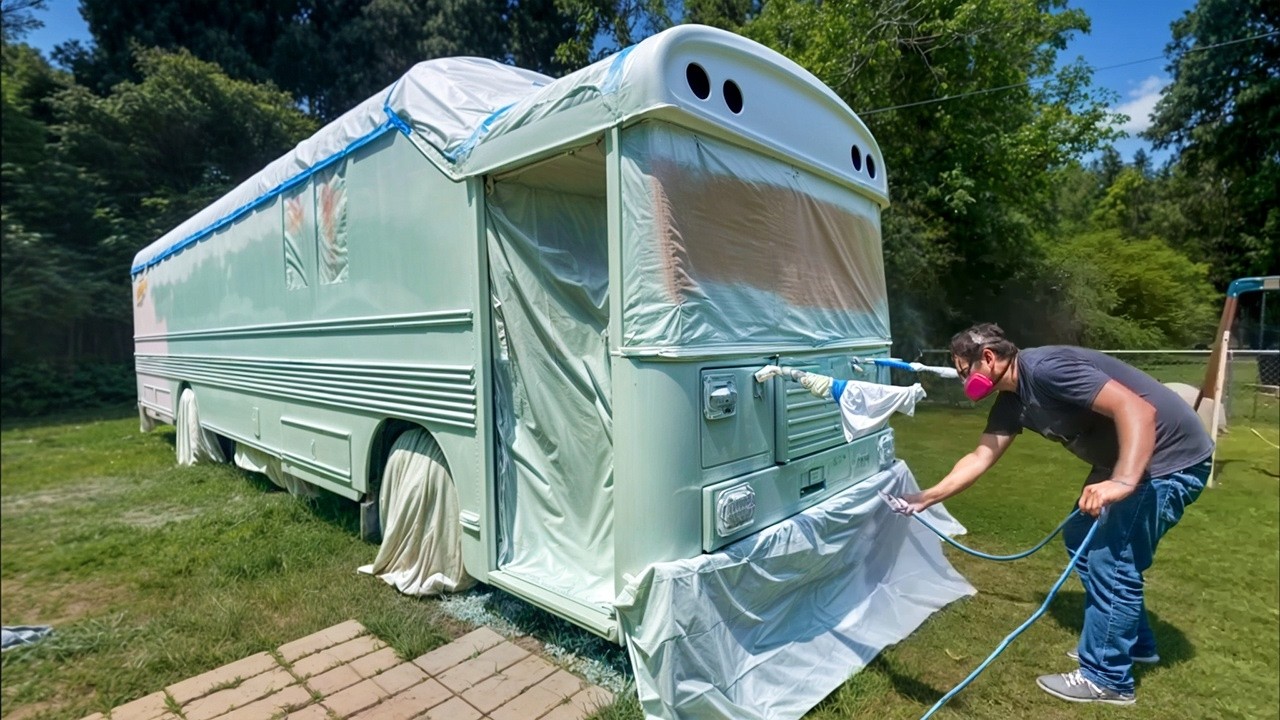 Family Transforms Old School Bus Into a Dream Home | by @lifeanywhere
