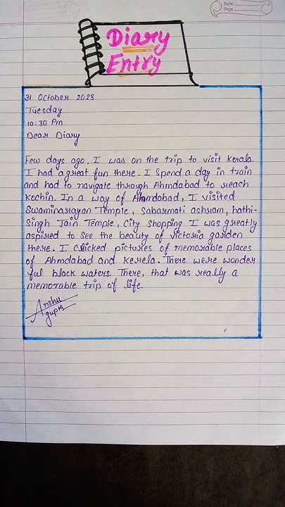 Diary Entry For A Tour To Ahmedabad L Diary Entry L Diary Entry Class 6 diary-entry-for-a-tour-to-ahmedabad-l-diary-entry-l-diary-entry-class-6
