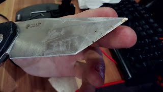 Заточка ножа Ruike P138. Чугун 3/2 Ruike P138 sharpening. Сast iron lapping 3/2 microns
