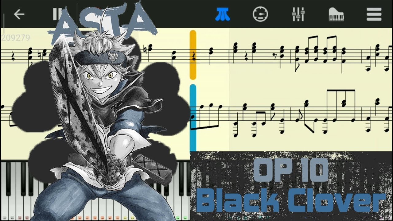 Black Clover OP 10 - Black Catcher TV size [Piano Instrumen] - YouTube