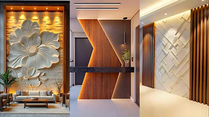 WPC Wall Panel Design | PVC Wall Panel Wooden Design|3D MDF Panel Fluted Feature Wall Panel Cladding