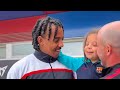 Fc barcelona 10 las palmas  players meet a girl with a disability and make her day special