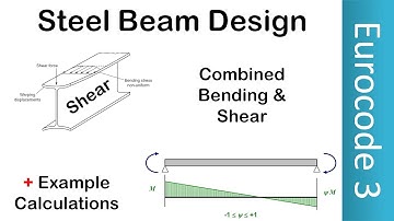 Steel Beam Design - Shear | Combined Bending & Shear + Examples | Eurocode 3 | EC3 | EN1993