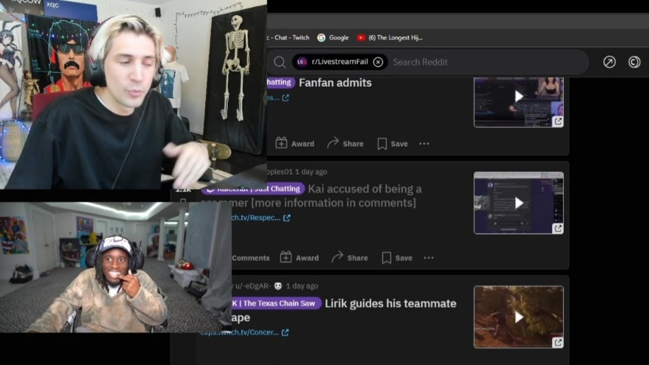 Kai Cenat reacts to xQc saying he owes him money - YouTube