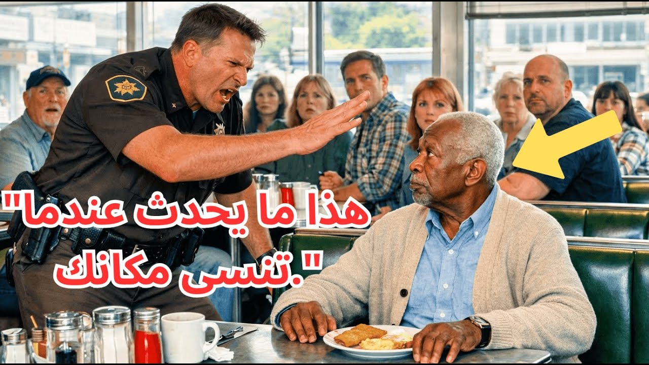 شريف عنصري يهين رجلاً أسود مسنًا في مطعم… ولم يكن يعلم أن ابنه قوة لا تُقهر! | قصة عدالة مؤثرة