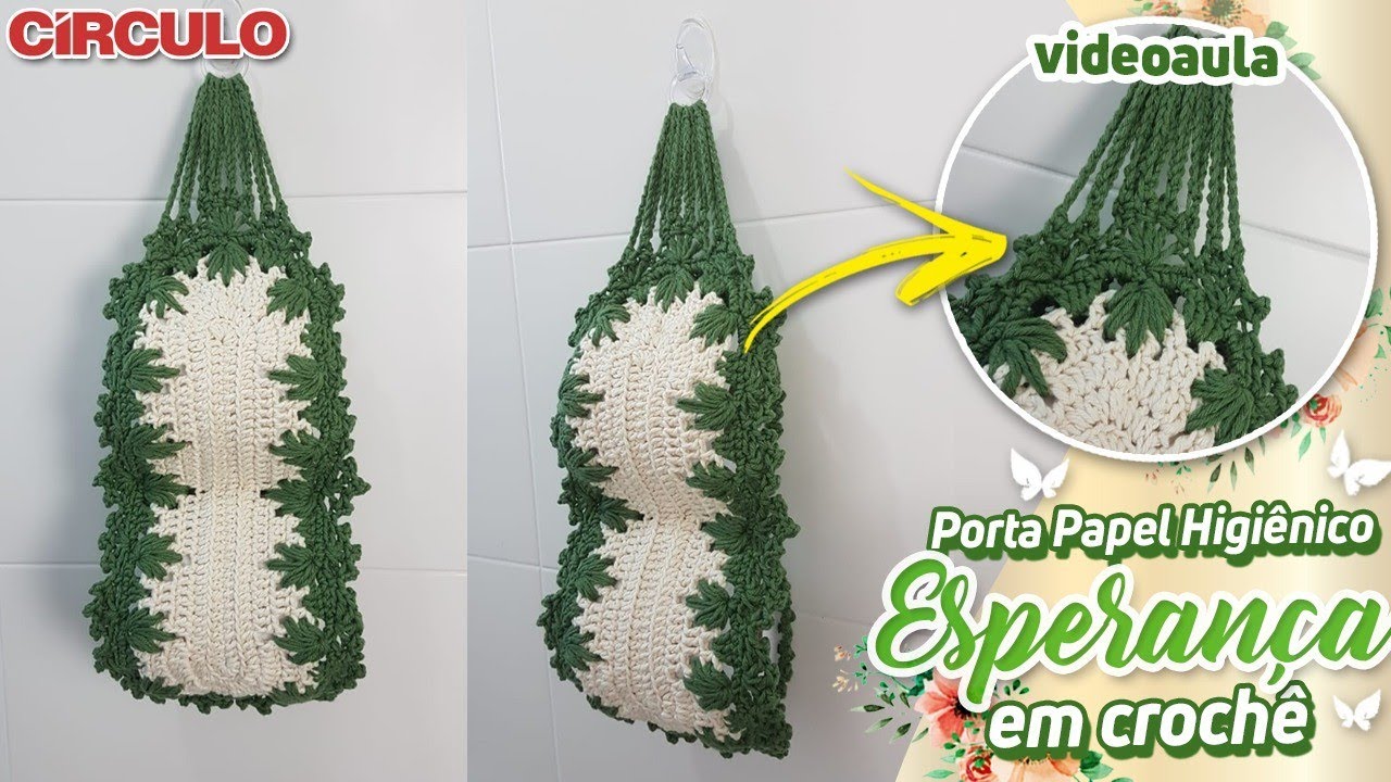 Porta Papel higiênico Esperança em Crochê