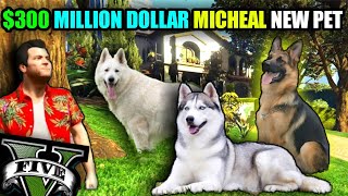 GTA 5 : Micheal Buying Husky, white GSD, & Black GS Dog PET In GTA V (Real Life Pet #66 Gameplay