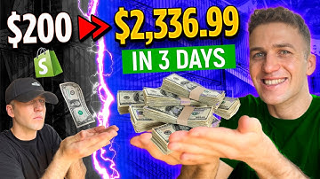 How I Turned $200 into $2,336.99 in 3 Days With Shopify Dropshipping