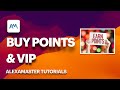 How to buy points and vip days in Alexamaster
