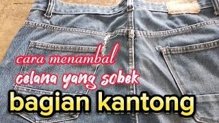 VERMAK LEVI'S (CARA MENAMBAL CELANA SOBEK BAGIAN KANTONG)
