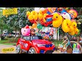 Balonku Ada Lima 💞 Cinta Beli Balon Karakter Hello Kitty Naik Odong Odong Mobil